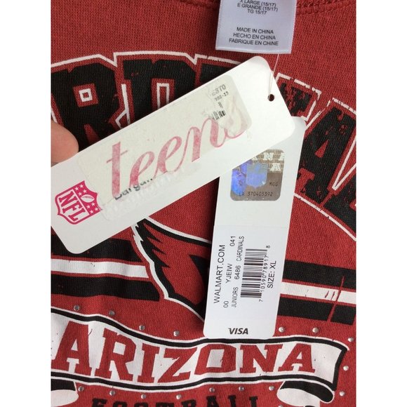 NWT Arizona Cardinals NFL Teens Apparel Sweatshirt, Size XL, Really Cute. - Picture 3 of 7